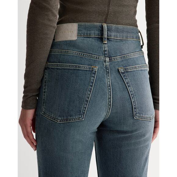 NWT Everlane The Way-High Straight Leg Slim Jean In Medium Indigo Blue 28 Short - Picture 3 of 11